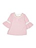 Monteau Girl Stripes Pink 3/4 Sleeve Blouse Size 10 - photo 1
