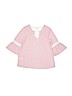 Monteau Girl Stripes Pink 3/4 Sleeve Blouse Size 10 - photo 2