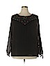 Torrid 100% Polyester Black Long Sleeve Blouse Size 2X Plus (2) - photo 1