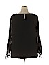 Torrid 100% Polyester Black Long Sleeve Blouse Size 2X Plus (2) - photo 2