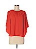 Zara 100% Polyester Orange Short Sleeve Blouse Size M - photo 1