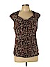 Classiques Entier Brown Sleeveless Silk Top Size L - photo 1