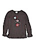 Hanna Andersson 100% Cotton Floral Gray Pullover Sweater Size 140 cm / US 10 - photo 1