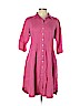 Soft Surroundings 100% Linen Pink Casual Dress Size L (petite) - photo 1