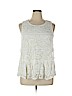 Cristina White Sleeveless Blouse Size XL - photo 1