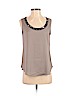 Ann Taylor 100% Polyester Tan Sleeveless Blouse Size S (petite) - photo 1