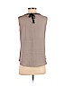 Ann Taylor 100% Polyester Tan Sleeveless Blouse Size S (petite) - photo 2