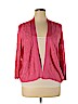 Cj Banks 100% Acrylic Pink Cardigan Size 1X - photo 1