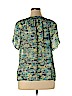 a.n.a. A New Approach 100% Polyester Blue Short Sleeve Blouse Size XL (petite) - photo 2