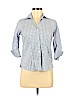 Lands' End Blue 3/4 Sleeve Button-Down Shirt Size 4 (petite) - photo 1