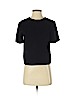 T by Alexander Wang 100% Polyester Black Short Sleeve Blouse Size 0 - photo 1