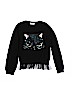 H&M 100% Cotton Graphic Black Pullover Sweater Size 6 - 8 - photo 1