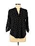 Lush 100% Polyester Black Long Sleeve Blouse Size S - photo 1