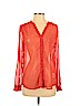 Old Navy 100% Polyester Orange Long Sleeve Blouse Size S (petite) - photo 1