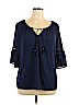 Old Navy Blue 3/4 Sleeve Top Size XXL - photo 1