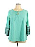 St. John's Bay Blue Long Sleeve Top Size XXL - photo 1
