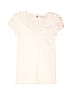 Petit Bateau 100% Cotton Ivory Short Sleeve Top Size 16 - photo 1