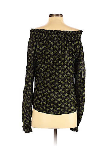 Gold Hawk Long Sleeve Silk Top (view 2)