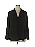 Ann Taylor 100% Polyester Black Long Sleeve Blouse Size XL - photo 1