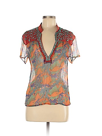 Antik Batik Short Sleeve Silk Top (view 1)