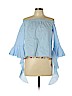 Forever 21 Blue 3/4 Sleeve Blouse Size L - photo 1