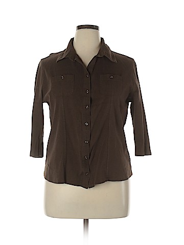 Style&Co 3/4 Sleeve Button-Down Shirt (view 1)