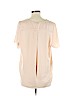H&M 100% Polyester Tan Short Sleeve Blouse Size 12 - photo 2