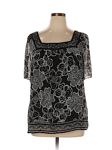 JM Collection Short Sleeve Blouse (view 1)