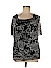 JM Collection 100% Polyester Black Short Sleeve Blouse Size 16 - photo 1