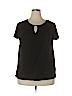 Mossimo 100% Rayon Black Short Sleeve Blouse Size XXL - photo 1