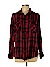 Sanctuary 100% Cotton Red Long Sleeve Button-Down Shirt Size L - photo 1