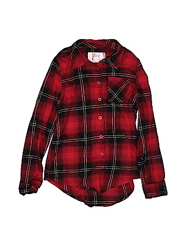 Justice Long Sleeve Button-Down Shirt (view 1)