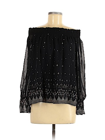 Joie Long Sleeve Silk Top (view 1)