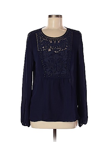 Elie Tahari Long Sleeve Silk Top (view 1)