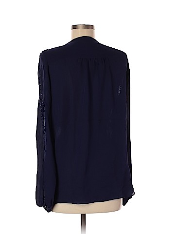 Elie Tahari Long Sleeve Silk Top (view 2)