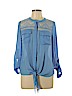 Candie's 100% Polyester Blue Long Sleeve Blouse Size L - photo 1
