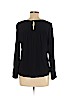 H&M 100% Viscose Black Long Sleeve Blouse Size 8 - photo 2