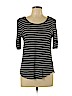 H&M 100% Viscose Black Short Sleeve T-Shirt Size L - photo 1