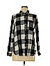 H&M 100% Viscose Black Long Sleeve Button-Down Shirt Size 8 - photo 1