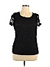 Isaac Mizrahi Black Short Sleeve Top Size XL - photo 1