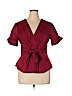 Nine West Red Short Sleeve Blouse Size 16 - photo 1