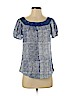 Lucky Brand 100% Cotton Blue Short Sleeve Blouse Size XS - photo 1