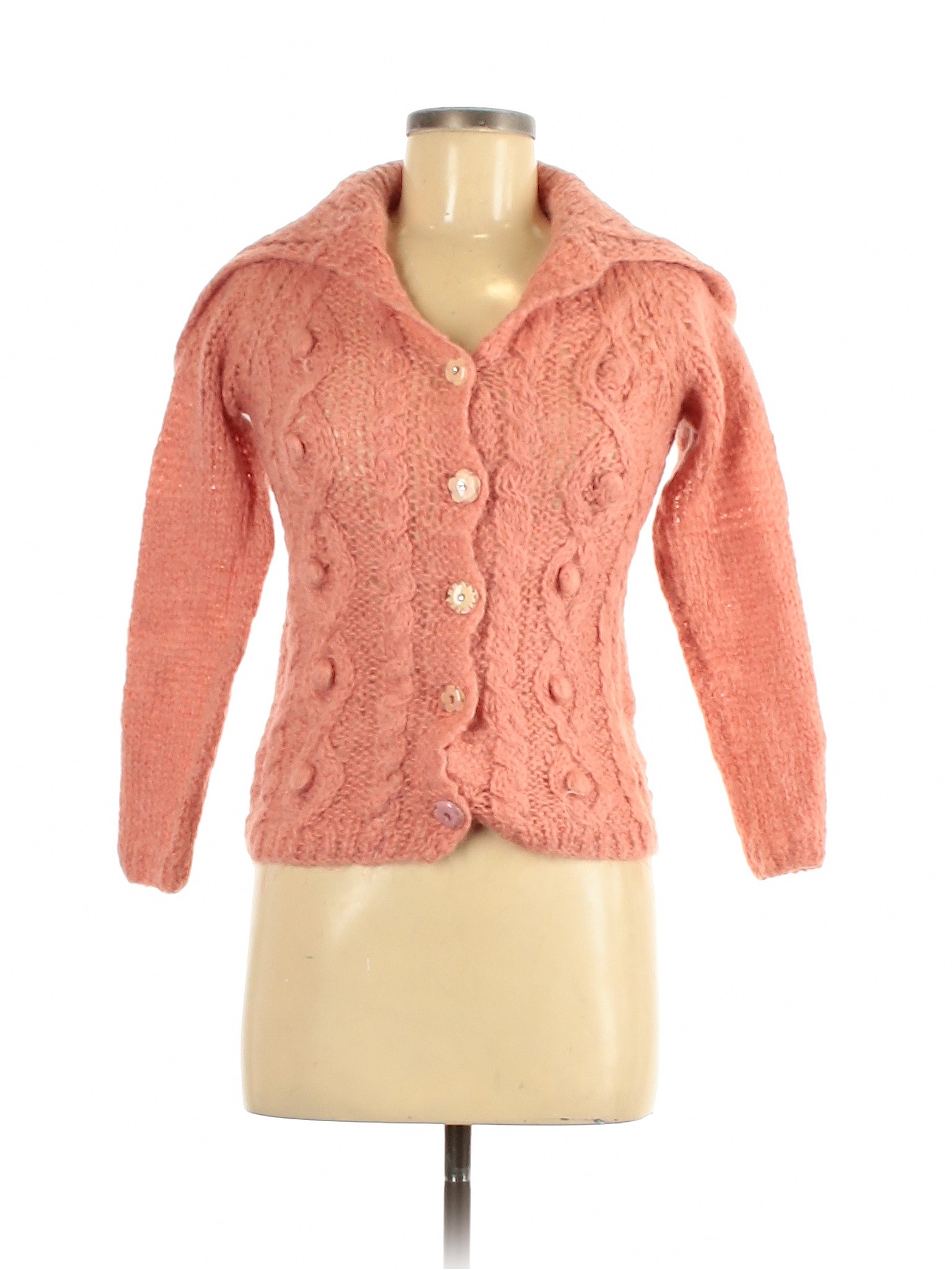Free People Color Block Pink Wool Cardigan Size S - 76% off | thredUP