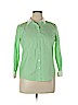 Talbots 100% Cotton Green Long Sleeve Button-Down Shirt Size 14 (petite) - photo 1