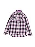 Justice 100% Cotton Purple Long Sleeve Button-Down Shirt Size 8 - photo 1