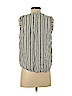 Ann Taylor LOFT 100% Linen Gray Sleeveless Blouse Size S (petite) - photo 2