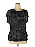 Kenneth Cole REACTION 100% Polyester Black Short Sleeve Top Size XL - photo 1
