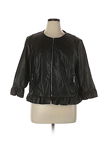 Roz & Ali Faux Leather Jacket (view 1)