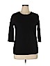 Cj Banks Black 3/4 Sleeve T-Shirt Size 0X - photo 1