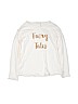 Zara Ivory Long Sleeve T-Shirt Size 8 - photo 1